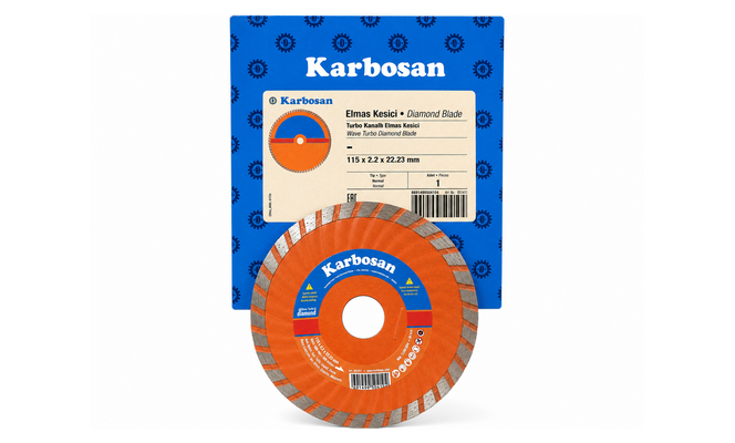 KARBOSAN KANALLI TURBO ELMAS KESİCİ 115MM