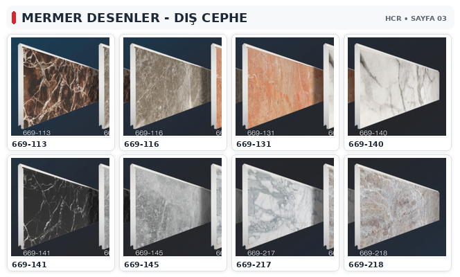 DEKOR PANEL MERMER DESENLER DIŞ CEPHE