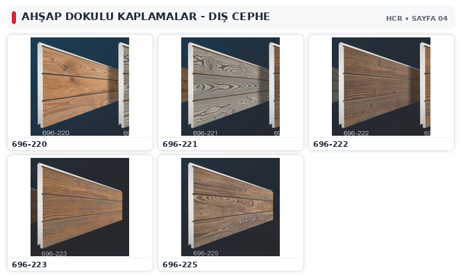 DEKOR PANEL AHŞAP DOKULU KAPLAMA DIŞ CEPHE