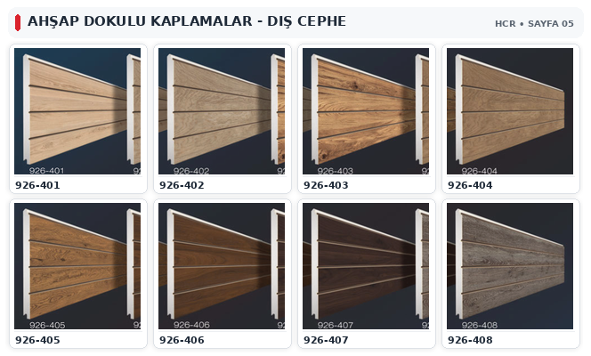 DEKOR PANEL AHŞAP DOKULU KAPLAMA DIŞ CEPHE